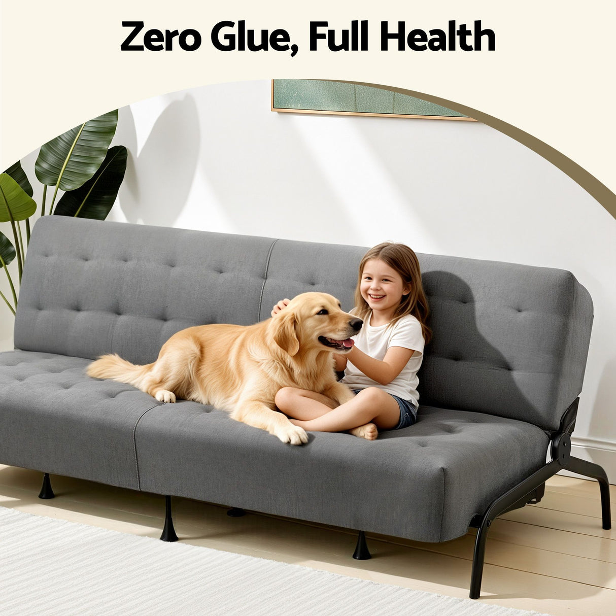 Archer Innerspring Sofa Bed, Grey, view 5