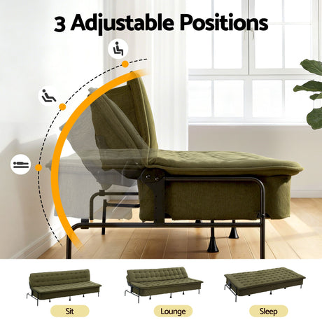 Archer Innerspring Sofa Bed, Green, view 4
