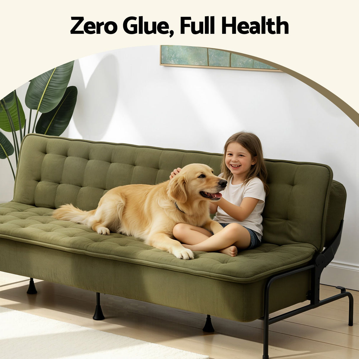 Archer Innerspring Sofa Bed, Green, view 5