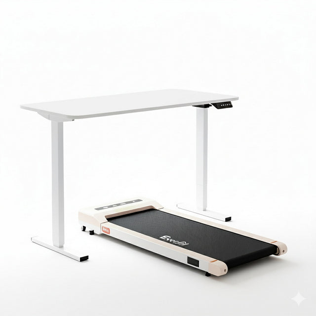 Stirling Electric Standing Desk, White 140cm