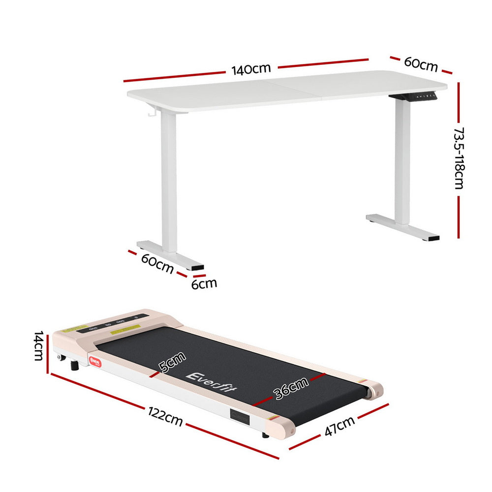 Stirling Electric Standing Desk, White 140cm view 2