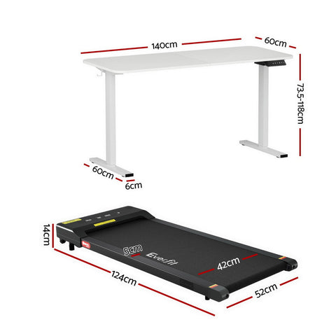 Stirling Electric Standing Desk, White 140cm view 2
