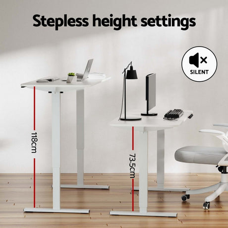 Stirling Electric Standing Desk, White 140cm view 5