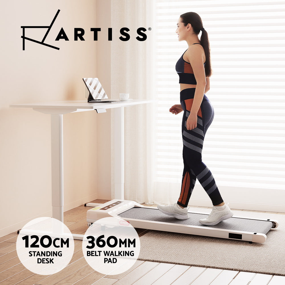 Stirling Electric Standing Desk, White 120cm view 7