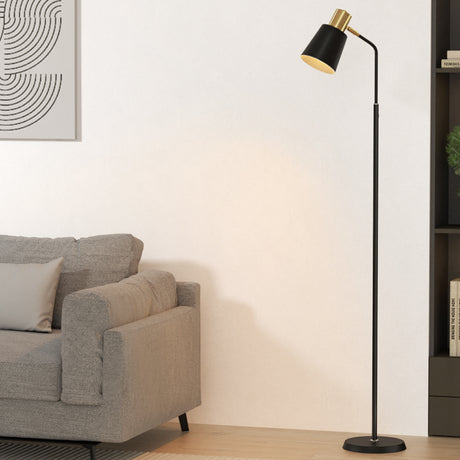 Modern Black LED Floor Lamp — Slim Upright Design — Allure Home Collections