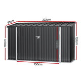 Norseman Bike Shed, 2.22m x 0.91m, Double Door