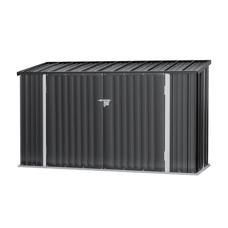 Grey steel bike storage shed, 2.22 x 0.91m (view 3)