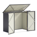 Mundrabilla lockable galvanised steel double wheelie bin enclosure