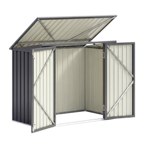 Mundrabilla lockable galvanised steel double wheelie bin enclosure
