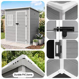 Grey garden storage shed dimensions diagram
