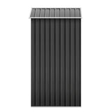 Garden Shed 1.96 x 1.32M Galvanised Steel with Sliding Doors - Grey
