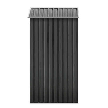 Garden Shed 1.96 x 1.32M Galvanised Steel with Sliding Doors - Grey