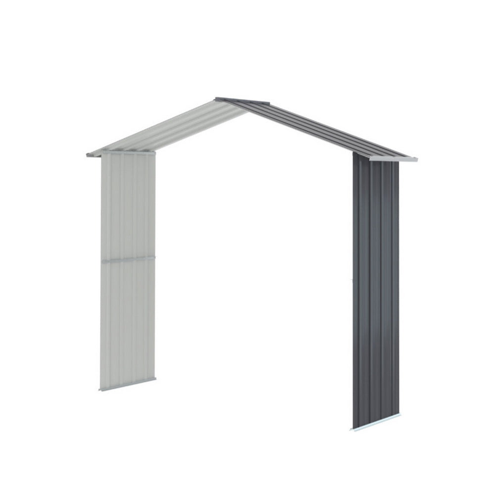 Garden Shed Extension Kit 2.15 x 0.44M Galvanised Steel - Grey