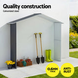 Garden Shed Extension Kit 2.15 x 0.44M Galvanised Steel - Grey