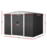 Giantz Metal Garden Shed 2.58x2.07M