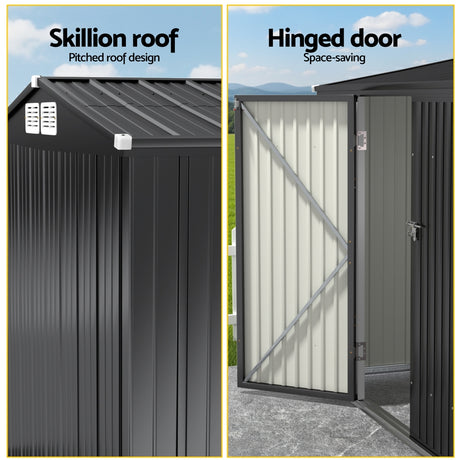 Steel garden shed dimensions diagram