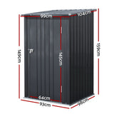 Giantz Galvanized Steel Garden Shed 0.99x1.04M