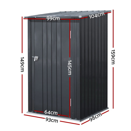 Giantz Galvanized Steel Garden Shed 0.99x1.04M
