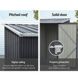 Giantz Galvanized Steel Garden Shed 0.99x1.04M