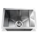 Stainless steel kitchen sink, silver single bowl 45x30cm