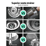 Stainless steel kitchen sink, silver single bowl 53x50cm