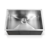 Kitchen sink, stainless steel silver single bowl 60x45cm