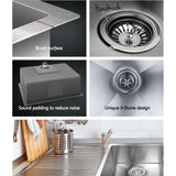 Kitchen sink, stainless steel silver single bowl 60x45cm