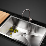 Kitchen sink, stainless steel silver single bowl 70x45cm