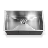 Kitchen sink, stainless steel silver single bowl 70x45cm