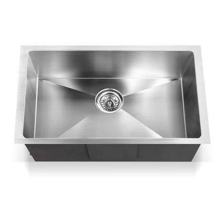 Kitchen sink, stainless steel silver single bowl 70x45cm