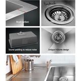 Kitchen sink, stainless steel silver single bowl 70x45cm