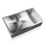 Kitchen sink, stainless steel silver single bowl 70x45cm
