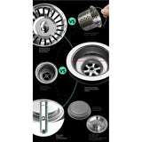 Stainless steel kitchen sink, silver double bowl 86x44cm