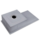 Stainless steel kitchen sink, silver single bowl 87x45cm