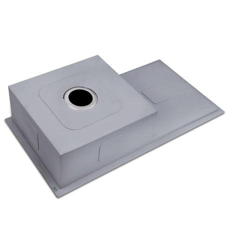 Stainless steel kitchen sink, silver single bowl 87x45cm