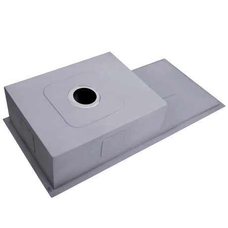 Stainless steel kitchen sink, silver single bowl 96x45cm