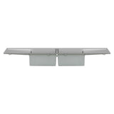 Stainless steel kitchen sink, double bowl 155x50cm satin finish