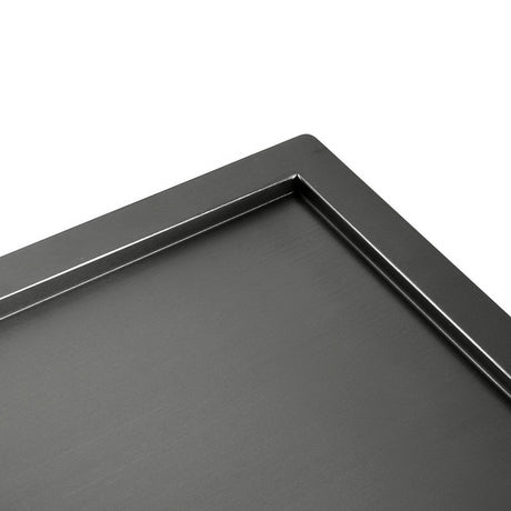 Stainless steel kitchen sink, black double bowl 100x45cm