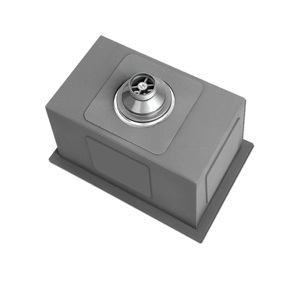 Stainless steel kitchen sink, black single bowl 45x30cm