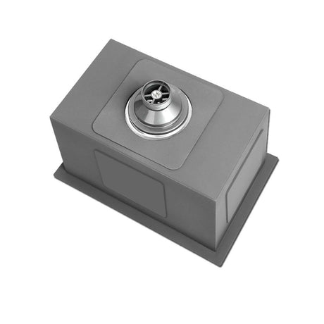 Stainless steel kitchen sink, black single bowl 45x30cm
