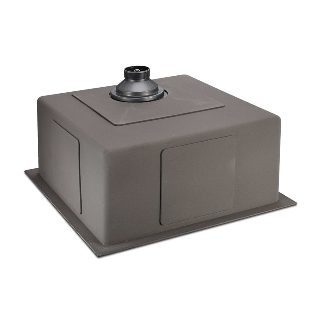 Stainless steel kitchen sink, black single bowl 44x44cm