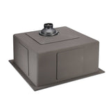 Stainless steel kitchen sink, black single bowl 44x44cm