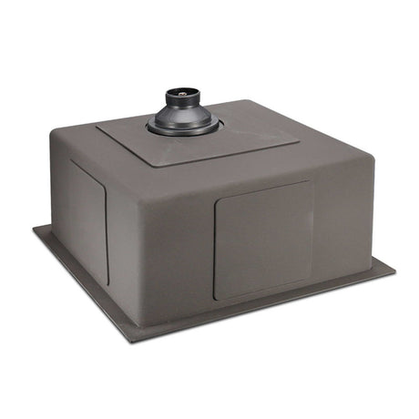 Stainless steel kitchen sink, black single bowl 44x44cm