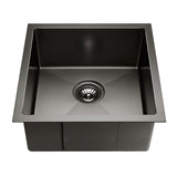 Stainless steel kitchen sink, black single bowl 51x45cm