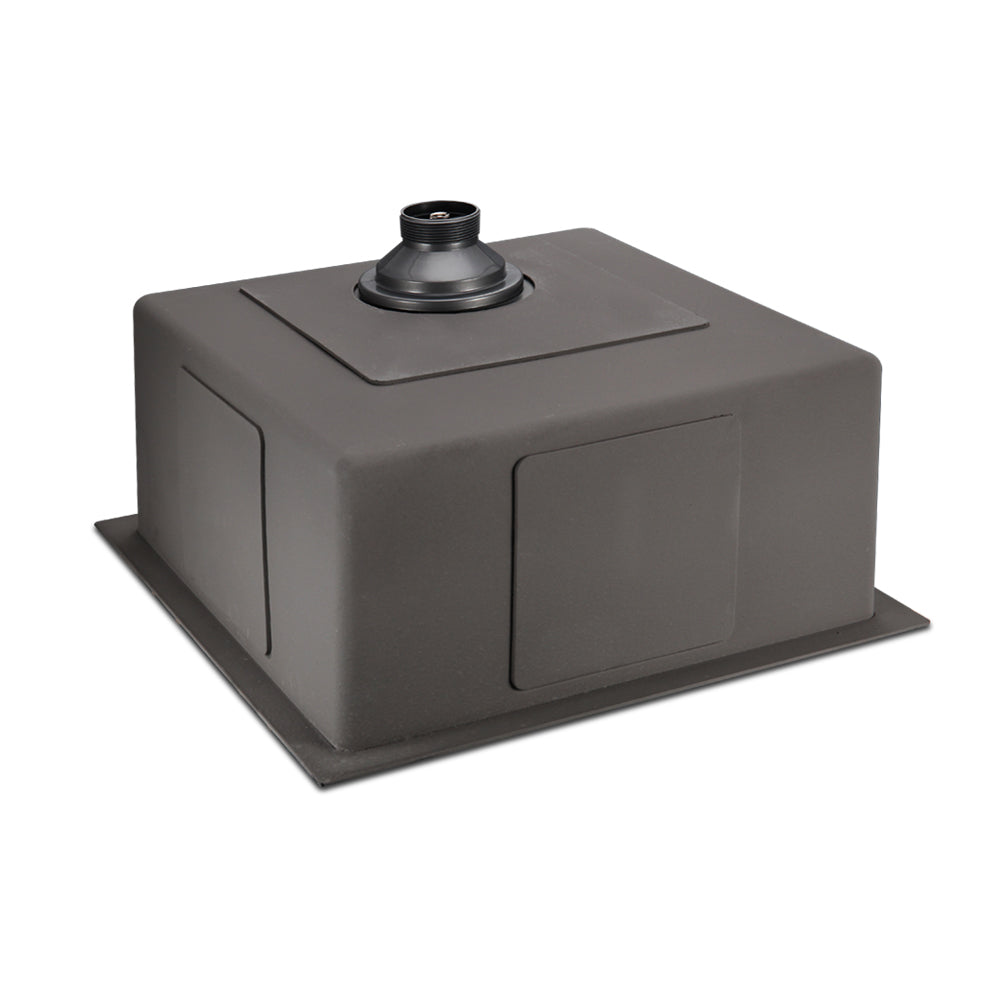 Stainless steel kitchen sink, black single bowl 51x45cm