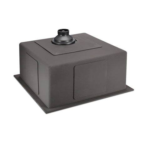 Stainless steel kitchen sink, black single bowl 51x45cm