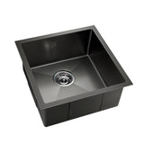 Stainless steel kitchen sink, black single bowl 51x45cm