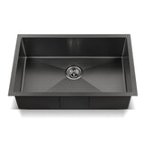 Stainless steel kitchen sink, black single bowl 70x45cm
