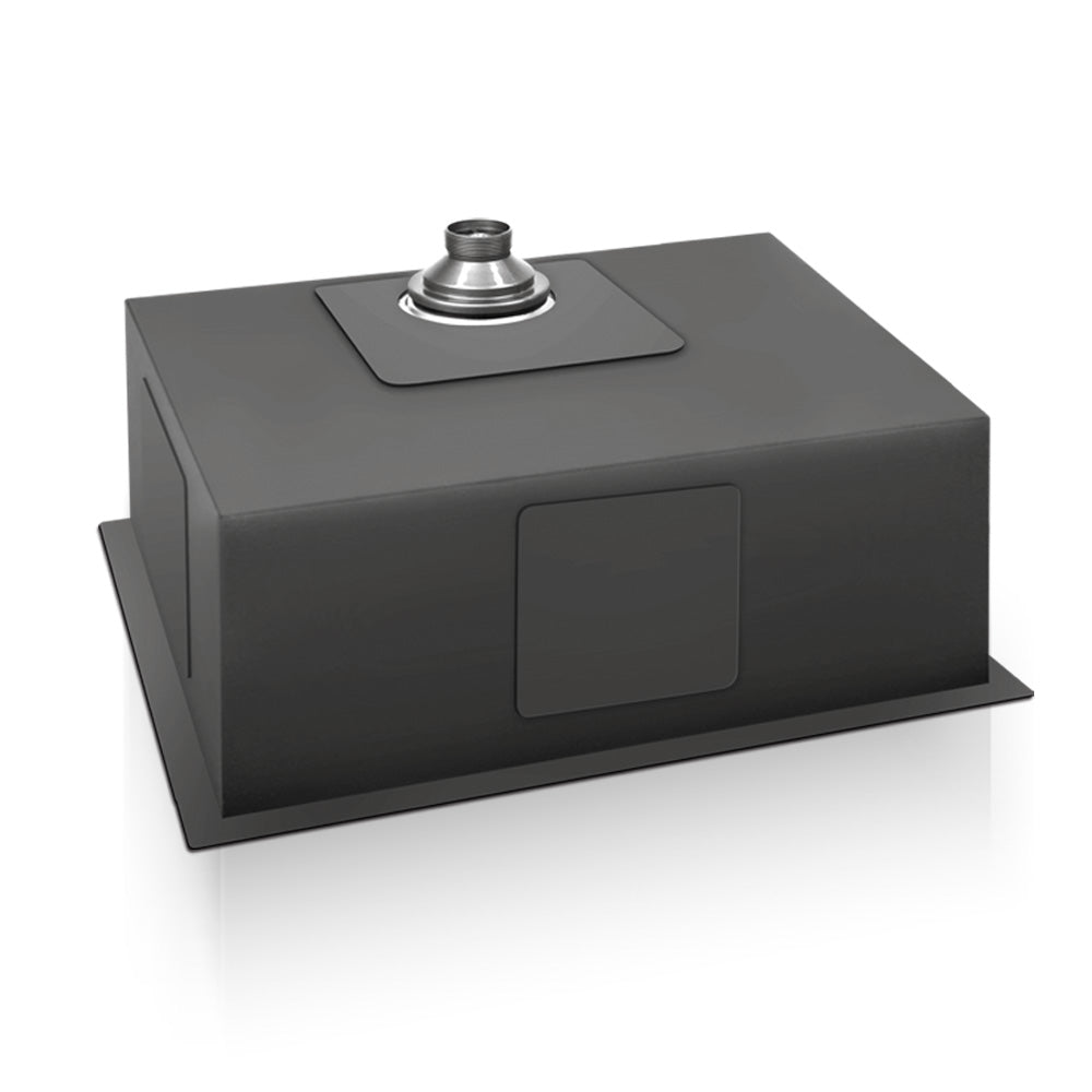 Stainless steel kitchen sink, black single bowl 70x45cm