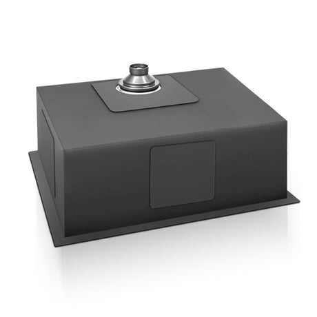 Stainless steel kitchen sink, black single bowl 70x45cm
